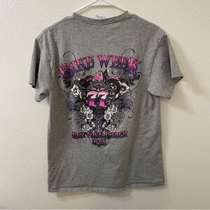 Delta Daytona bike week 2018 shirt gray purple medium
